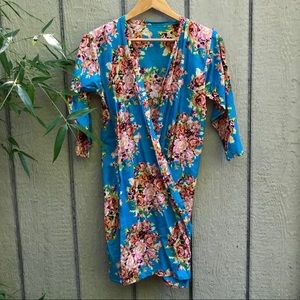 long floral wrap cardigan swimsuit coverup